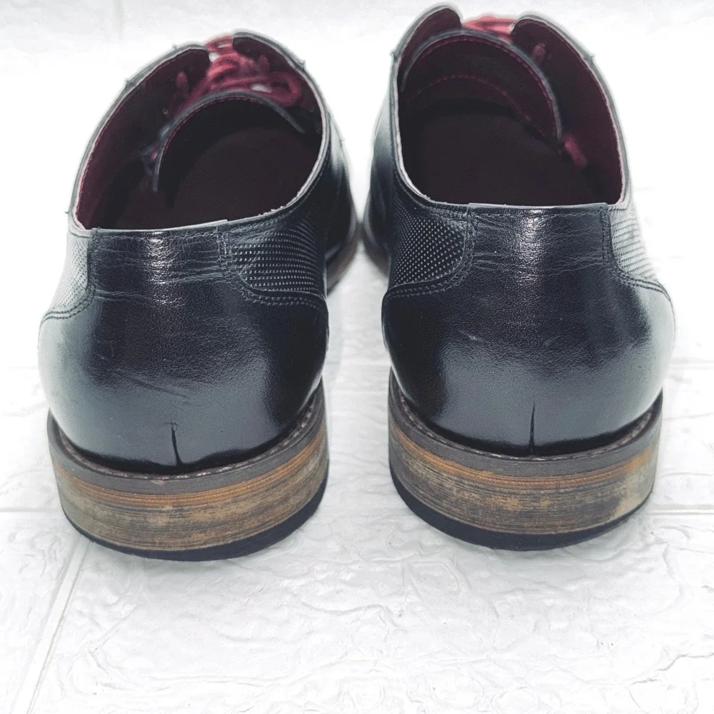 Vintage Foundry Co Oxfords Mens 9.5 Black Excellent Cap Toe Leather VF1004-SE